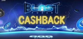 BLAST Cashback Up to 50% of Fees Returns to the 888poker Tables!
