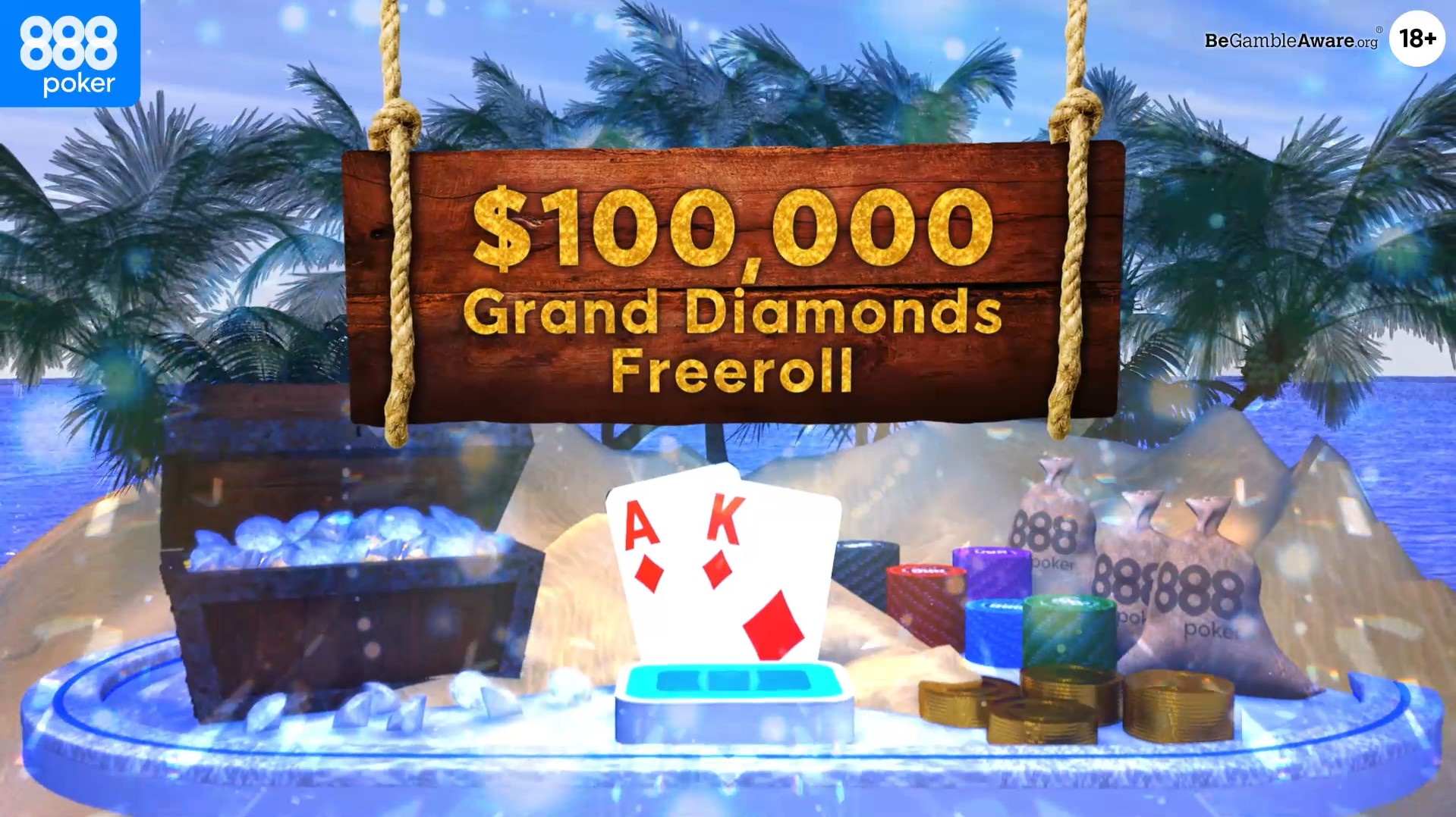 $100,000 Grand Diamonds Freeroll.